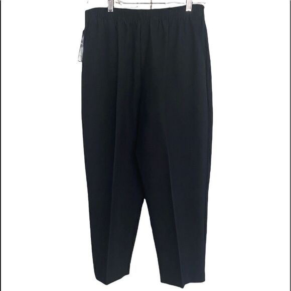 NWT Briggs of NY Career Dress Black Pants with Elastic Waistband Size 16P short - Picture 2 of 8